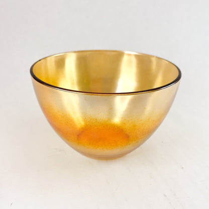 Orange Carnival Glass Bowl