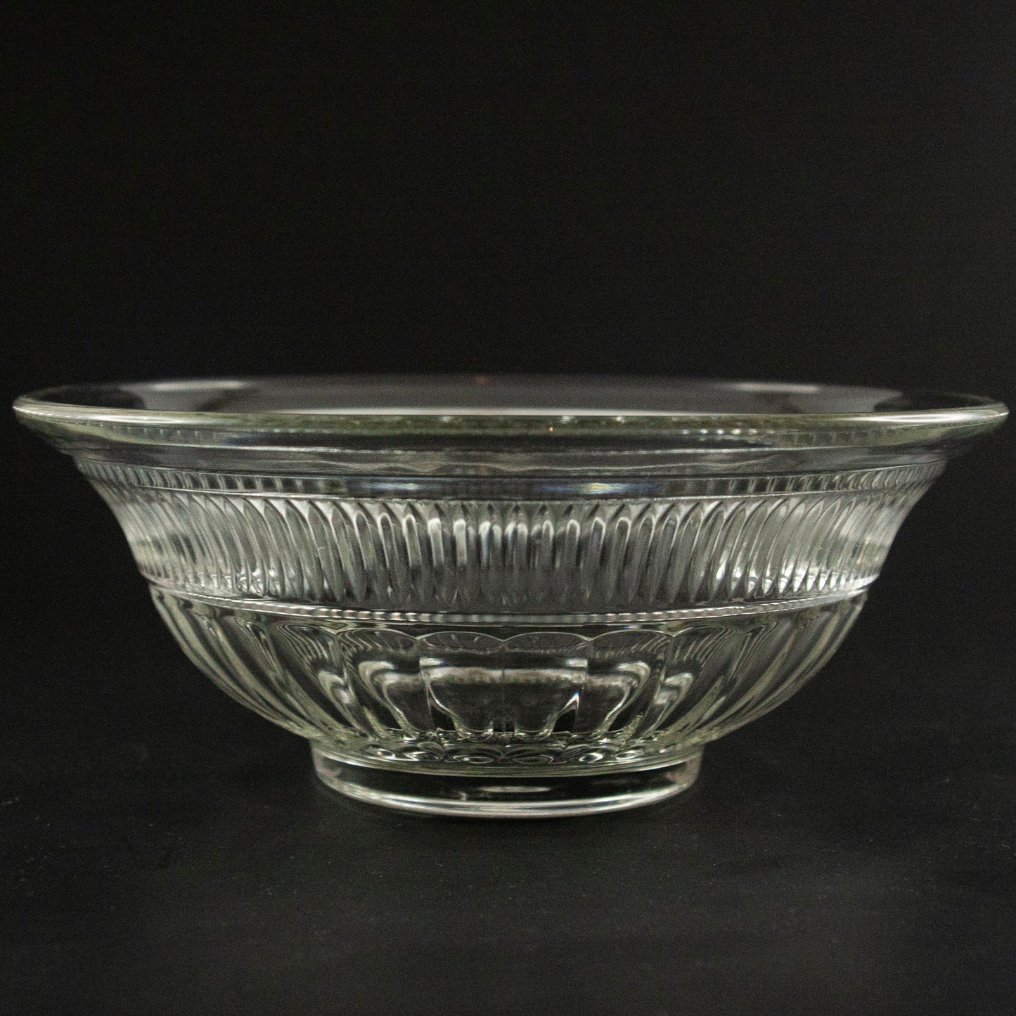 Ridged Glass Bowl