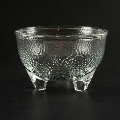 Dimpled Glass Footed Bowl