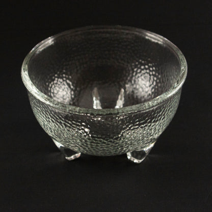 Dimpled Glass Footed Bowl