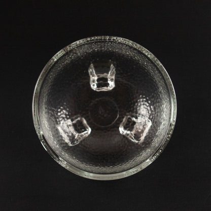 Dimpled Glass Footed Bowl