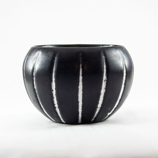 Black and White Metal Vase